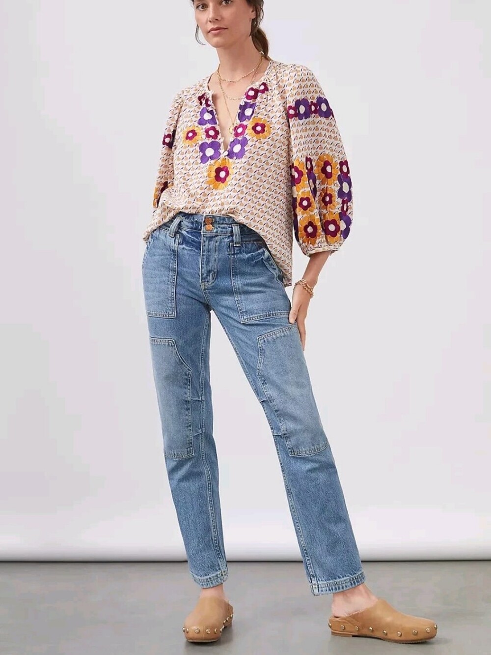 Anthropologie Pilcro The Wanderer Relaxed Jeans 32 Blue